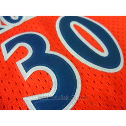 Camiseta Golden State Warriors Stephen Curry #30 Retro Naranja